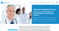 Desktop Screenshot of immunepharma.com