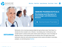 Tablet Screenshot of immunepharma.com